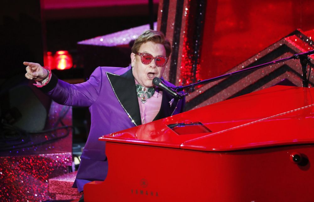 Elton John performs "(Iâ€™m Gonna) Love Me Again" from Rocketman during the Oscars show at the 92nd Academy Awards in Hollywood, Los Angeles, California, U.S., February 9, 2020. REUTERS/Mario Anzuoni