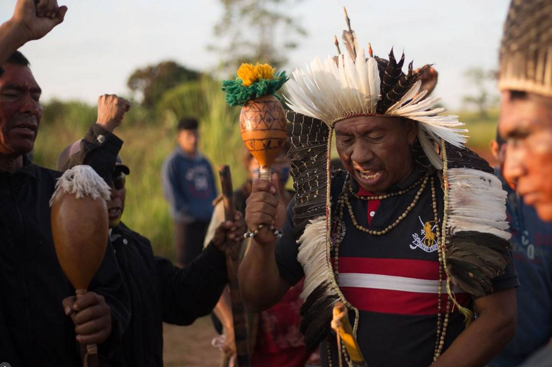 Members of the Guarani Kaiowá indigenous tribe who live in the Dourados Indigenous Reserve, Mato Grosso do Sul, Brazil. HANDOUT/Tiago Miotto/Indigenist Missionary Council