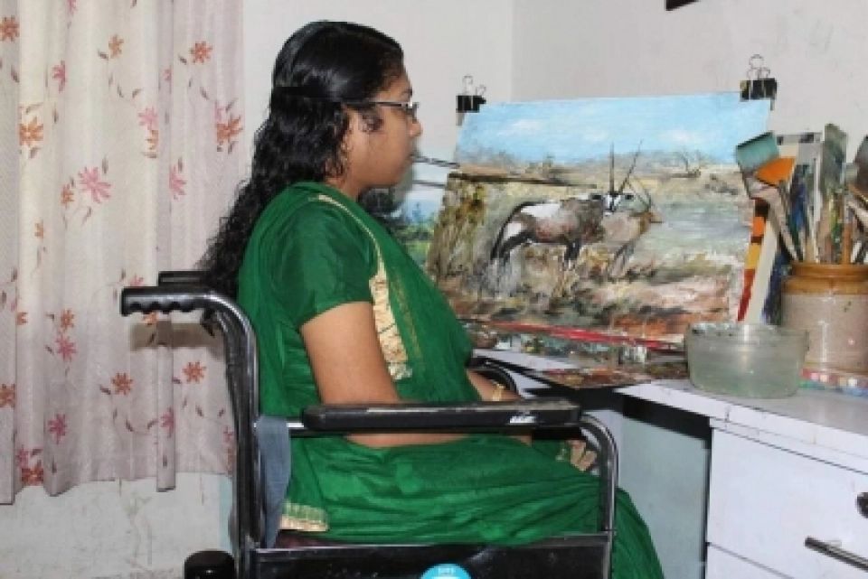 Differently-abled artists render colours of freedom