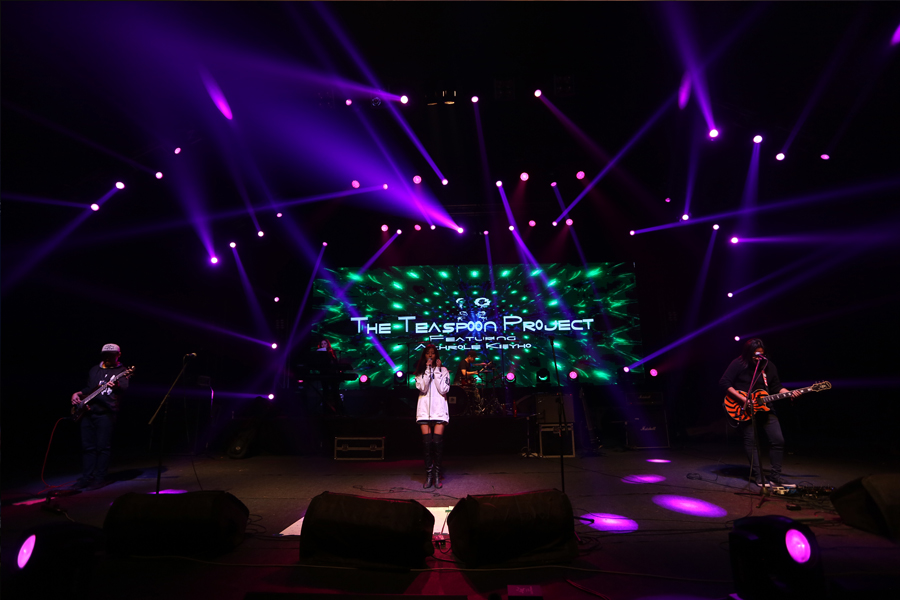 Teenage powerhouse Akhrole Keyho performing with The Teaspoon Project - one of the best experimental bands from Nagaland in recent years! (Photo Courtesy: LiveNow Events)