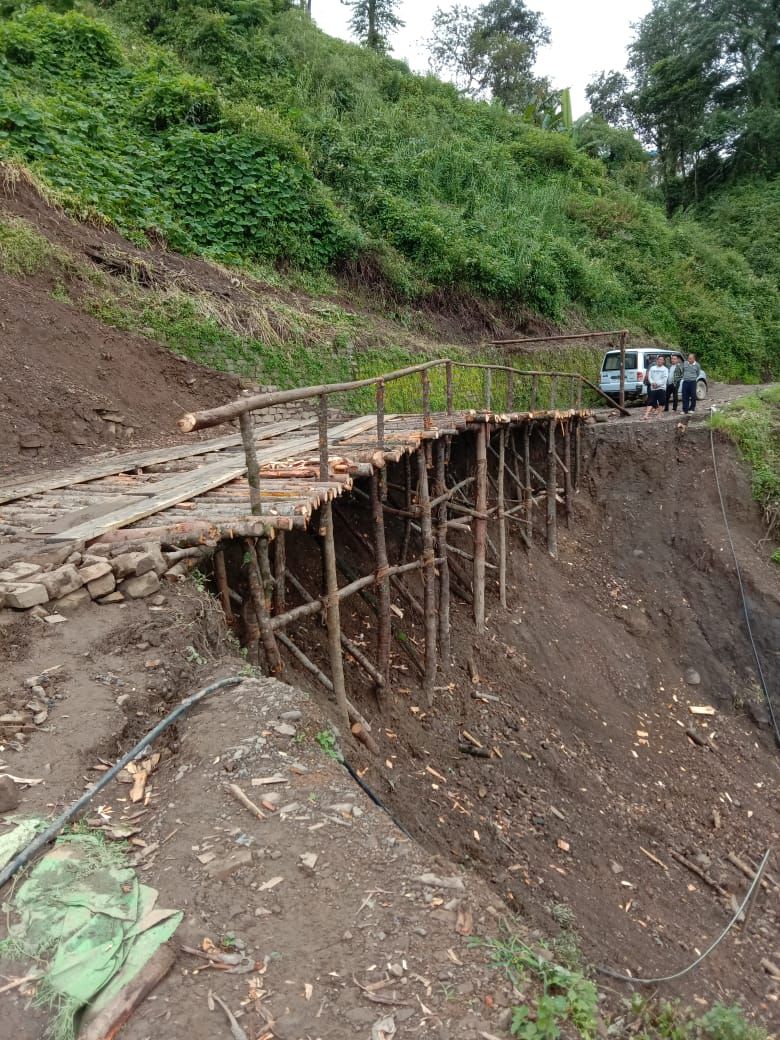 Wood bridge connection between Mission & Rukizu colony in Pfütsero