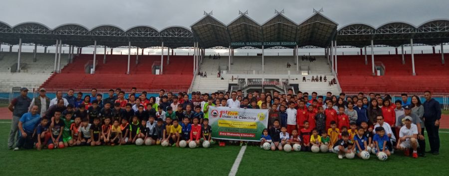 1st free football coaching camp in Kohima