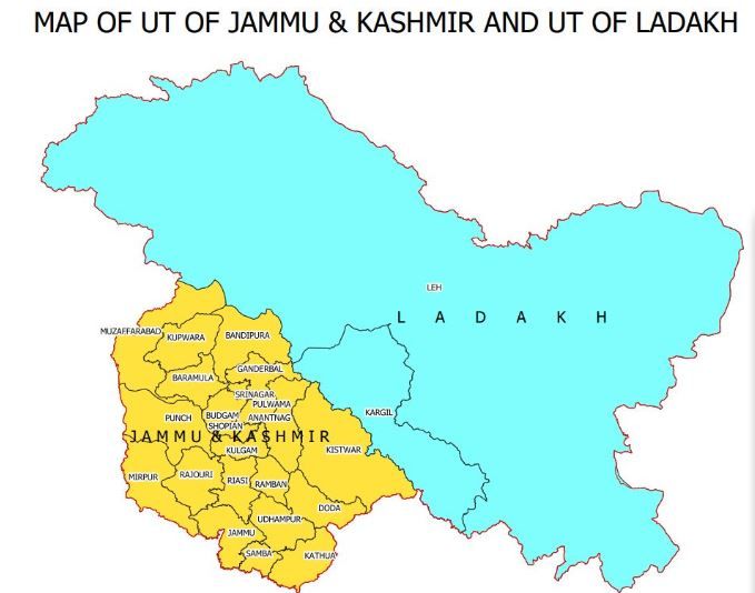 Map of J&K