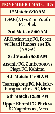 November 1 matches