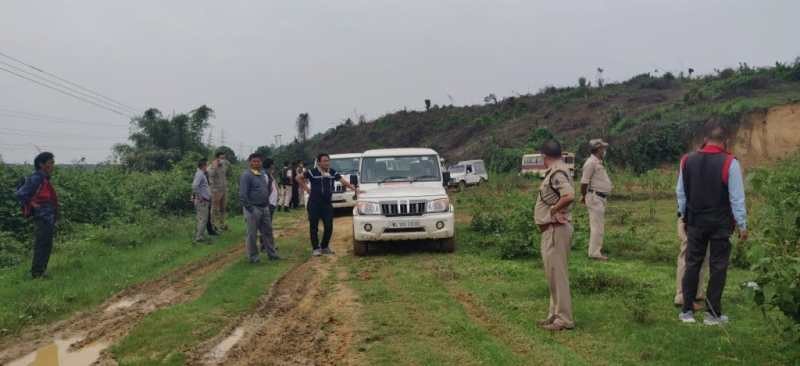 The Wokha district administration led a team to inspect the encroached lands at the Merapani forest range after there were reports of lands being allotted through lottery by encroachers. (Photo Courtesy: @MmhonlumoKikon / Twitter)