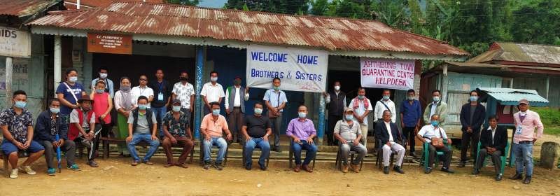 A dedication ceremony of all the Institutional Quarantine Facility Centres at Ahthibung was held with the participation of Ruopfukuotuo Noudi, NCS, SDO (Civil), the Adhoc-Town Committee, the GBs, Health Department, Police Department, Kuki Inpi, AYSU, Kuki Mothers and members of the Quarantine Facility Management Board. The Centres were arranged with the participation of all stake holders and are able to accomodate 70 inmates.