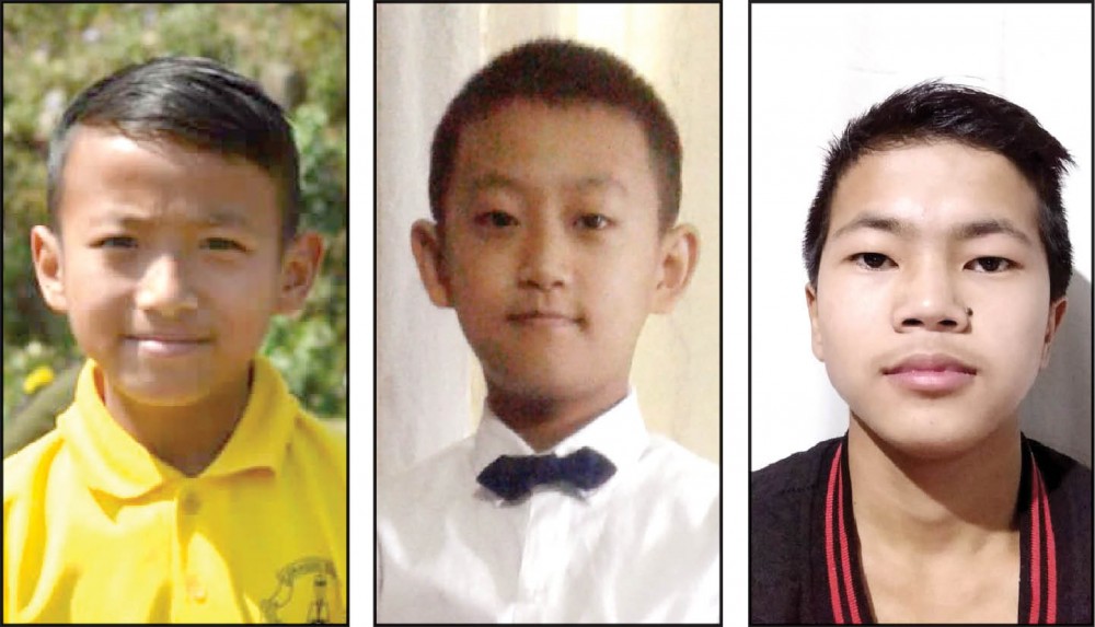 (L-R) Pulonito Hesso, Pezavilie Kuotsu and Kunvuto Awomi who placed 1st, 2nd and 3rd at the   U-16 category of the 6th Nagaland online chess tournament.