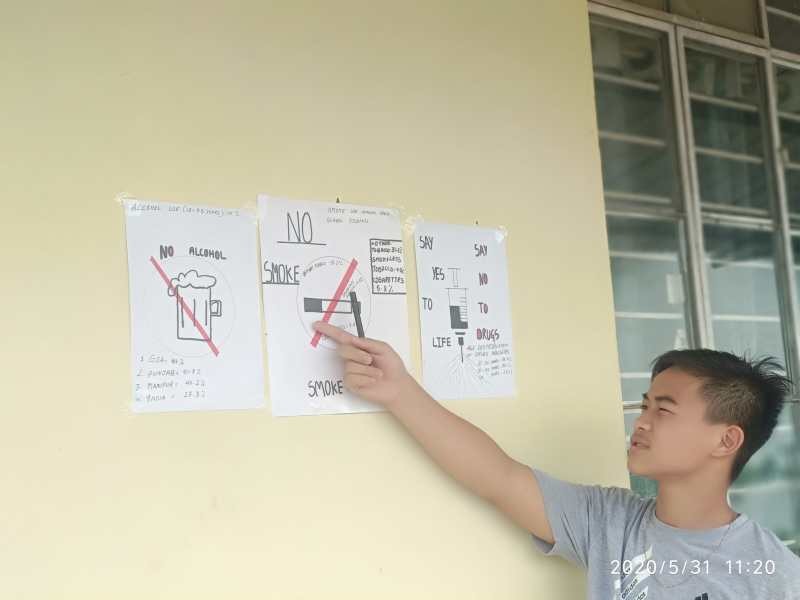 Students of DMI, St Joseph School took part in an online campaign to spread awareness against drugs, alcohol and tobacco products.