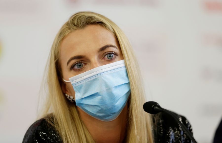 Czech Republic's Petra Kvitova during the press conference on May 25, 2020 ofCOVID-19. (Reuters Photo)