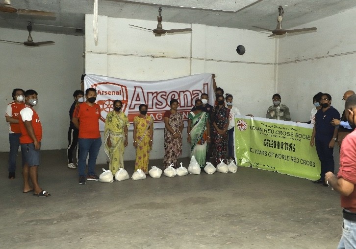 Members of the Arsenal Supporters Club Nagaland contributed 1000 kgs to the Internationa Red Cross Society Nagaland on June 1.   