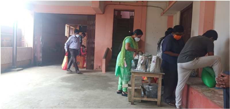 The St Thomas Mission Society distributed food kits to needy families on June 7.