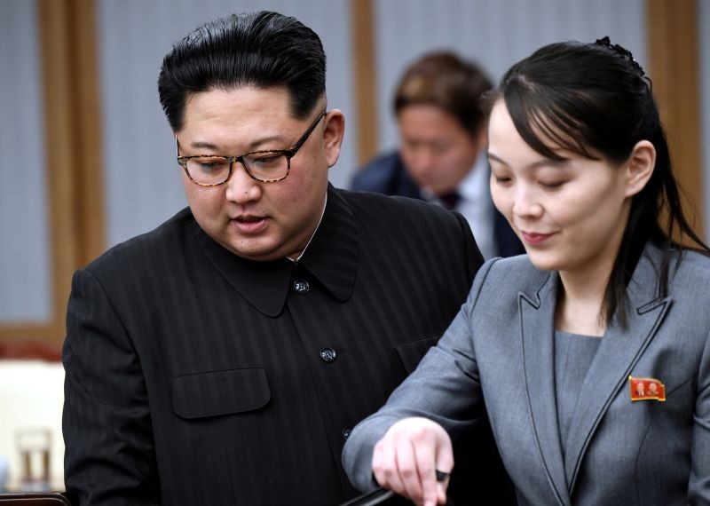 North Korean leader Kim Jong Un and his sister Kim Yo Jong attend a meeting with South Korean President Moon Jae-in at the Peace House at the truce village of Panmunjom inside the demilitarized zone separating the two Koreas, South Korea. (Reuters File Photo)