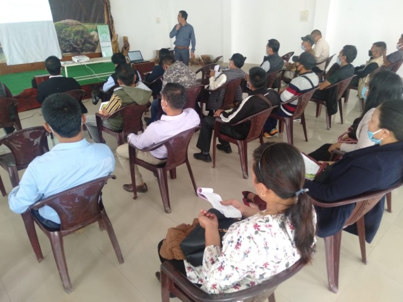 Dr Kolhitso, one of the resource persons speaking at the training held in District Hospital Phek on June 26. (Photo Courtesy: NHM Phek)