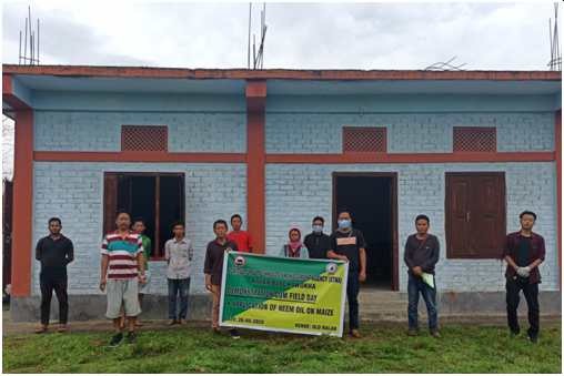 ATMA Ralan Block with participating farmers during the training and demonstration on pest management. (Photo Courtesy: ATMA Ralan Block)