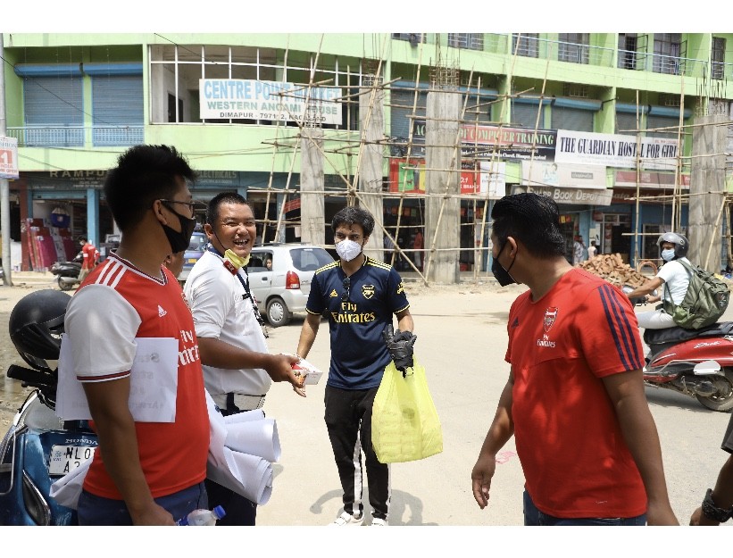 Members of the Arsenal Supporters Club Nagaland contributed 1000 kgs to the Internationa Red Cross Society Nagaland on June 1.   