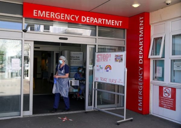 A triage nurse waits for patients in the Emergency Department at Frimley Park Hospital in Surrey, Britain on May 22, 2020. (REUTERS File Photo)