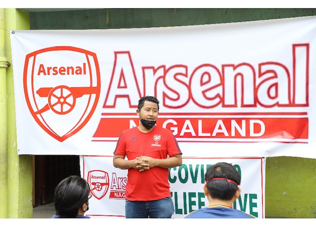Members of the Arsenal Supporters Club Nagaland contributed 1000 kgs to the Internationa Red Cross Society Nagaland on June 1.   