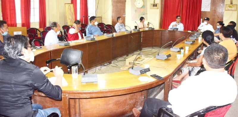 DC Dimapur addressing the Dimapur District Task Force meeting in the conference Hall of DC Dimapur on June 15. (DIPR Photo) 