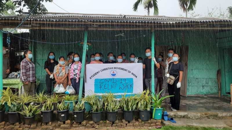 The Student Christian Movement of India (SCMI), North East Zone 2 conducted a COVID- 19 relief work on June 11 under the guidance of program secretary, Tolly T Yeptho and 6 other members. The team Thahekhu village block 7, Burma Camp, Signal and Chumukeidma. Grocery items and masks were distributed to seventy needy households.