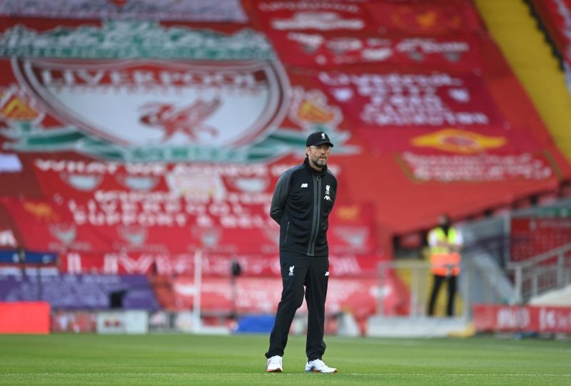 Liverpool manager Juergen Klopp before the match, as play resumes behind closed doors following the outbreak of the coronavirus disease (COVID-19) Shaun Botterill/Pool via REUTERS /File Photo