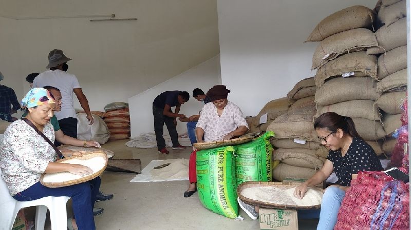 Workers are engaged round the clock in Bethel Kitchen Kohima to provide food for occupants of three Quarantine Centres in Kohima. (Morung Photo)