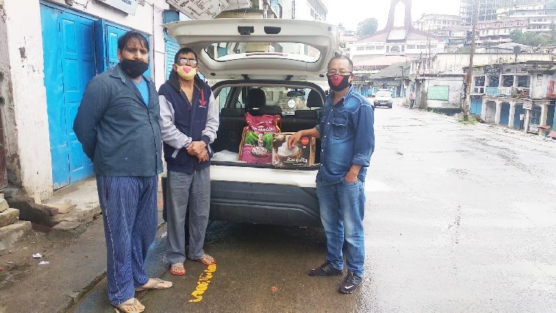 Shyam Sunder Dayama, the proprietor of Jai Hardware, AM Road Mokokchung donated a bag of rice, tea leaves, sugar, dal and biscuits to the Care and Support Children Home on June 22.