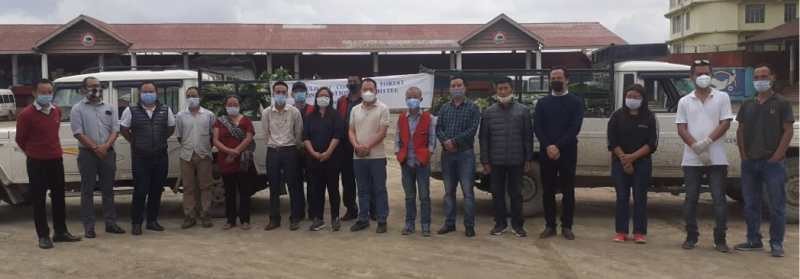 NEPED, Kohima and Dzulhami village under NCCAF donated wild vegetables to the Kohima district administration during the World Environment Day celebration on June 5. (DIPR Photo)