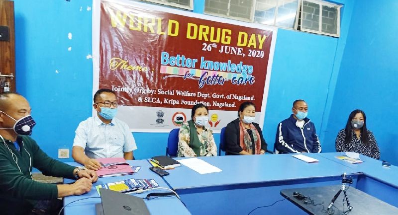 Observation of state level International Day against Drug Abuse and Illicit Trafficking via video conferencing at Kohima on June 26.