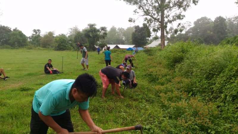 On account of World Environment Day, the faculty and staff of Patkai Christian College (Autonomous) carried out a plantation drive in the college campus while maintaining social distancing protocols on June 5.