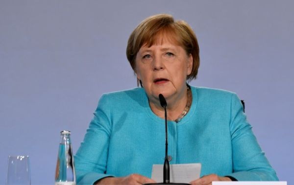 German Chancellor Angela Merkel speaks during a news conference after coalition meetings over stimulus measures to reboot post-coronavirus economy, at the Chancellery in Berlin, Germany on June 3, 2020. (REUTERS Photo)