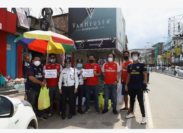 Members of the Arsenal Supporters Club Nagaland contributed 1000 kgs to the Internationa Red Cross Society Nagaland on June 1.   