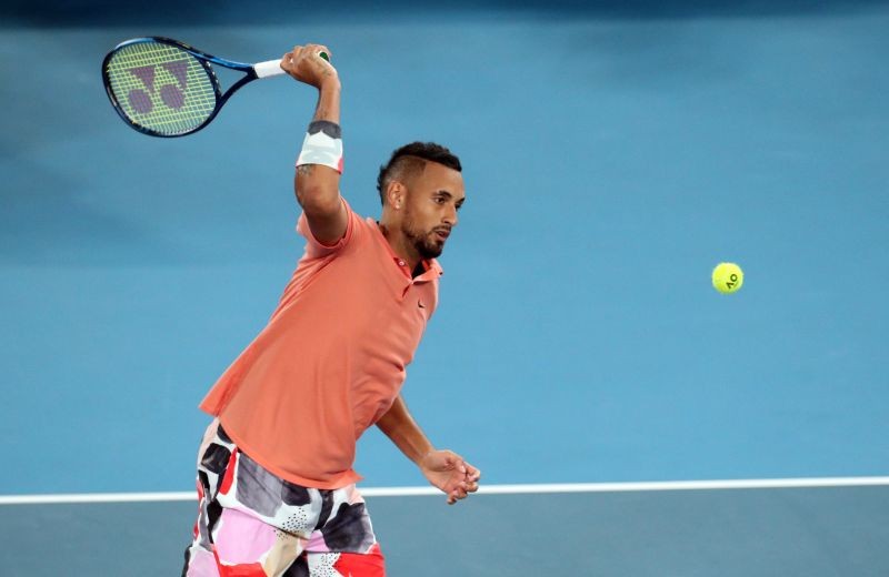 Australia's Nick Kyrgios in action during his match against Spain's Rafael Nadal. REUTERS/Hannah Mckay/Files