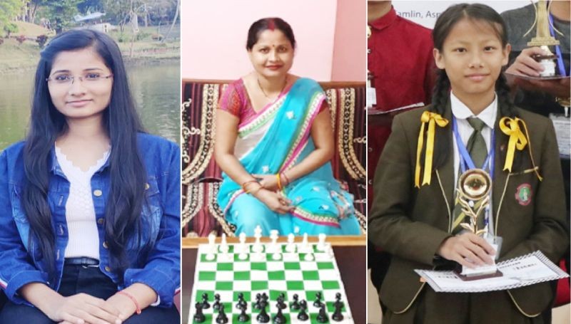Top three winners of the first-ever Nagaland Women Online Open Chess Tournament held on June 13 (from Left to right): 1st Shabnam Singh, 2nd Anju Singh, and 3rd Shenikali Hesso. (Photo Courtesy: NCA)