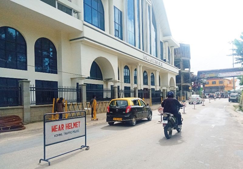 Traffic flow along Old MLA’s Hostel Junction Kohima on June 22. (Morung Photo)