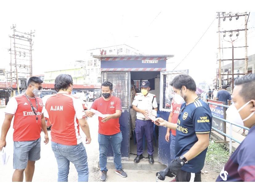 Members of the Arsenal Supporters Club Nagaland contributed 1000 kgs to the Internationa Red Cross Society Nagaland on June 1.   