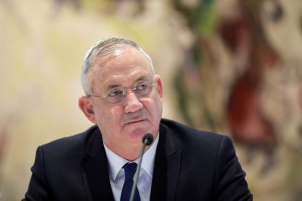 Israeli Defence Minister Benny Gantz attends a cabinet meeting of the new government in the Knesset, the Israeli Parliament, in Jerusalem on May 24, 2020. (REUTERS File Photo)