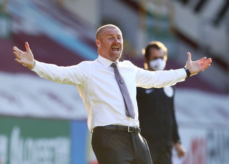 Burnley manager Sean Dyche reacts, as play resumes behind closed doors following the outbreak of the coronavirus disease (COVID-19) Michael Steele/Pool via REUTERS