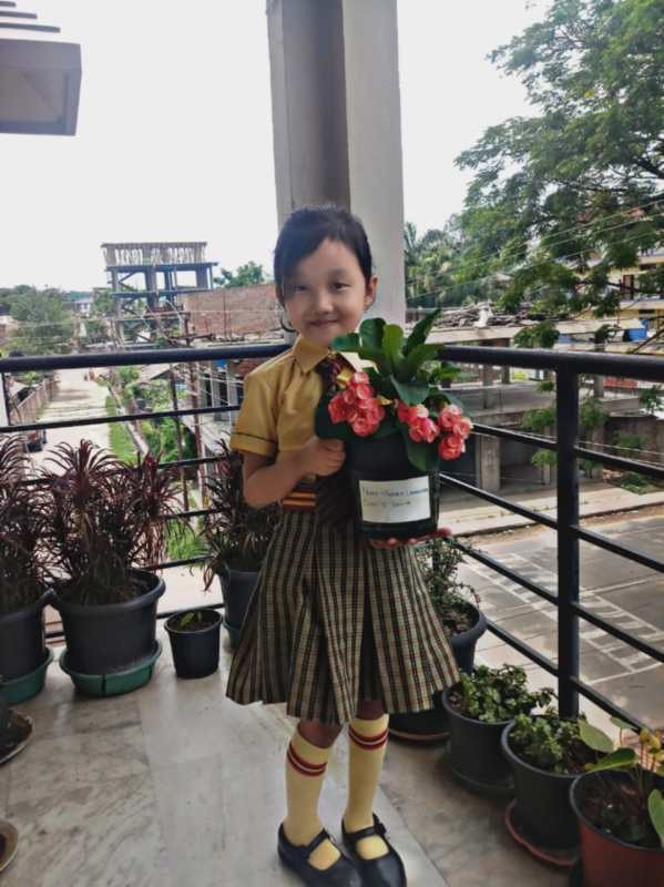 Students of St. Mary's Higher Secondary School, Dimapur observed World Environment Day on June 5 with activities like drawing and planting trees in their respective homes guided by their family members.