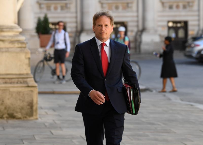 Britain's Secretary of State for Transport Grant Shapps arrives at the Foreign and Commonwealth Office (FCO) in London, Britain on July 21, 2020. (REUTERS Photo)