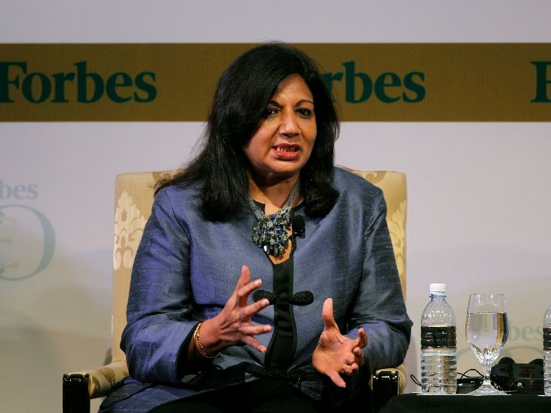 India's Biocon Ltd Chairman and Managing Director Kiran Mazumdar-Shaw speaks during the Forbes Global CEO Conference in Kuala Lumpur September 13, 2011. REUTERS/Bazuki Muhammad/File Photo