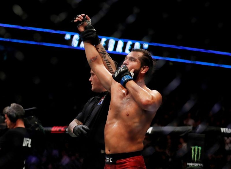 Jorge Masvidal celebrates winning the fight REUTERS/Matthew Childs/File Photo