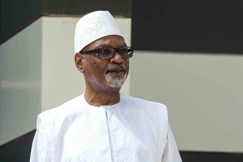 Mali President Ibrahim Boubacar Keita poses for a picture during the G5 Sahel summit in Nouakchott, Mauritania on June 30, 2020. (REUTERS File Photo)