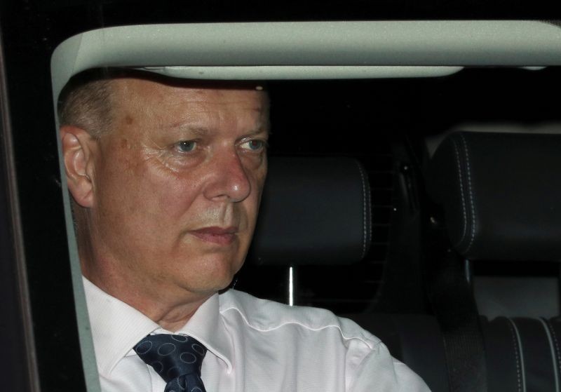 British MP Chris Grayling leaves the Houses of Parliament in London, Britain on September 4, 2019. (REUTERS File Photo)