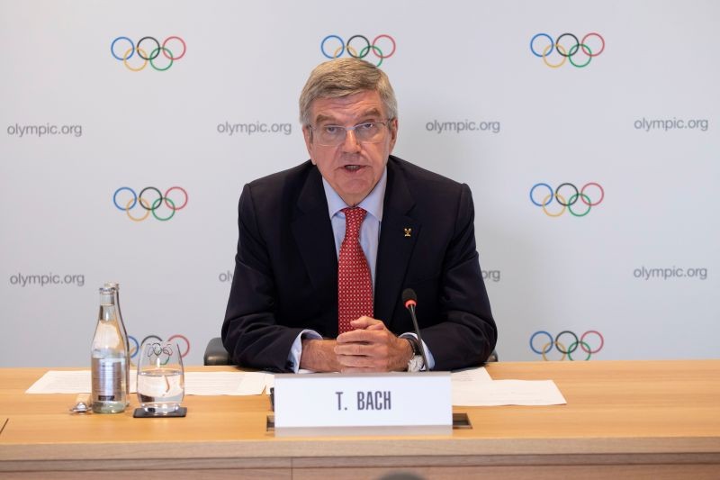 Thomas Bach, President of the International Olympic Committee (IOC) addresses a news conference after a meeting of IOC's executive board, as the spread of the coronavirus disease (COVID-19) continues, Switzerland. Reuters Photo