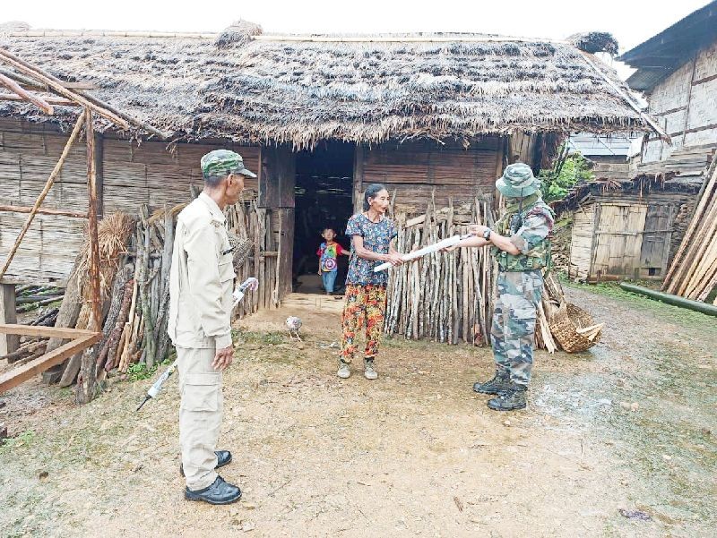Kiphire Battalion Assam Rifles under the aegis of HQ IGAR (N) organised an 'Umbrella Campaign' in Pang, Thoktsur and Chiphur village of Tuensang district on July 4. Umbrellas were distributed to physically handicapped, widows, aged and destitute persons with strict compliance to social distancing, whilst encouraging residents to religiously adhere to Covid-19 restrictions. (Photo Courtesy: PRO, HQ IGAR-North)
