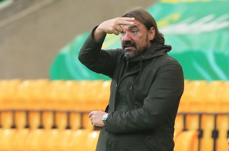 Norwich City manager Daniel Farke looks dejected, as play resumes behind closed doors following the outbreak of the coronavirus disease (COVID-19) Lindsey Parnaby/Pool via REUTERS