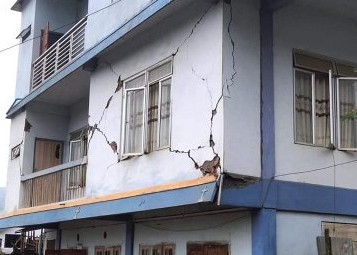A house partially damaged by earthquake is seen in this picture shared by Mizoram Chief Minister   Zoramthanga on June 22.  So far, at least 22 earthquakes have rocked four districts — Champhai, Saitual, Siaha and Serchhip since June 18.  (File Photo: @ZoramthangaCM / Twitter)
