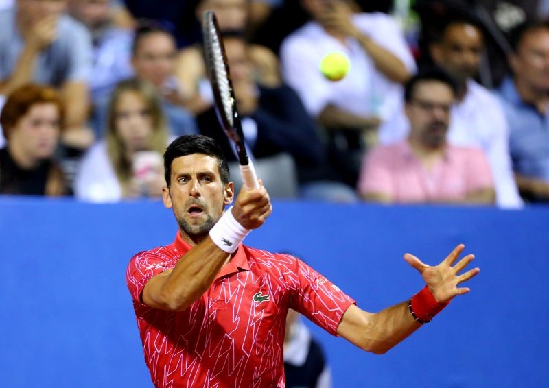 Serbia's Novak Djokovic in action during his match against Croatia's Borna Coric REUTERS/Antonio Bronic/File Photo