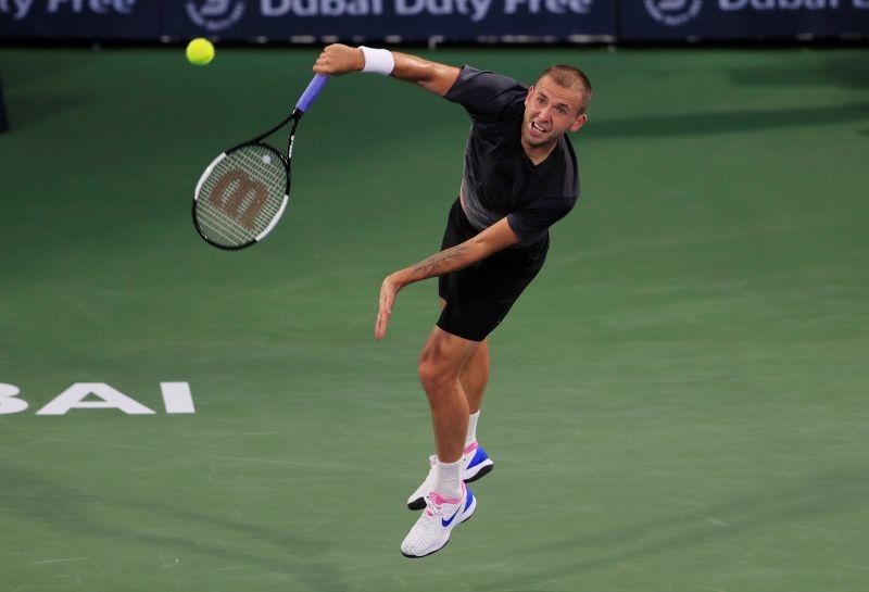 Britain's Dan Evans in action during his Semi Final match against Greece's Stefanos Tsitsipas REUTERS/Thaier Al-Sudani/File photo