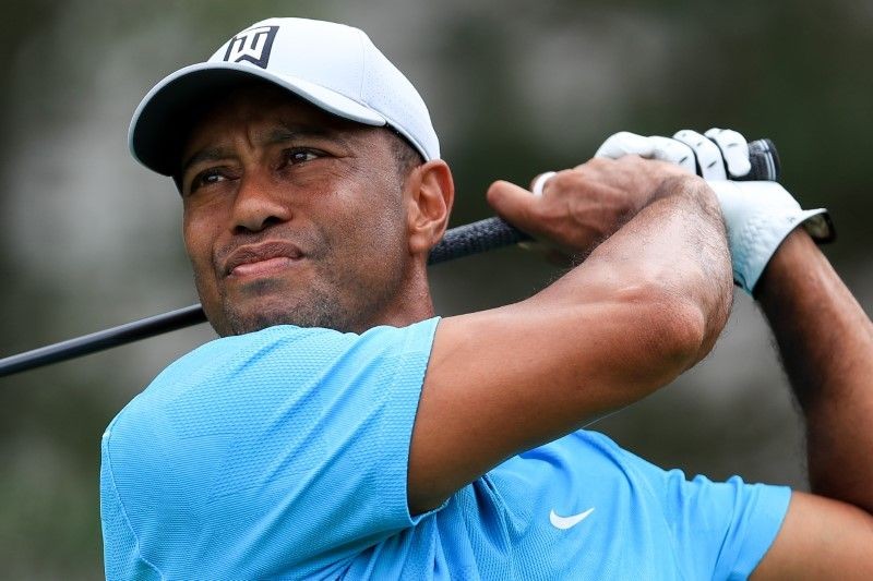 Tiger Woods plays his shot from the second tee during the first round of The Memorial Tournament at Muirfield Village Golf Club. Aaron Doster-USA TODAY Sports